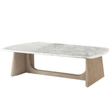 REPOSE WOODEN COFFEE TABLE MARBLE TOP