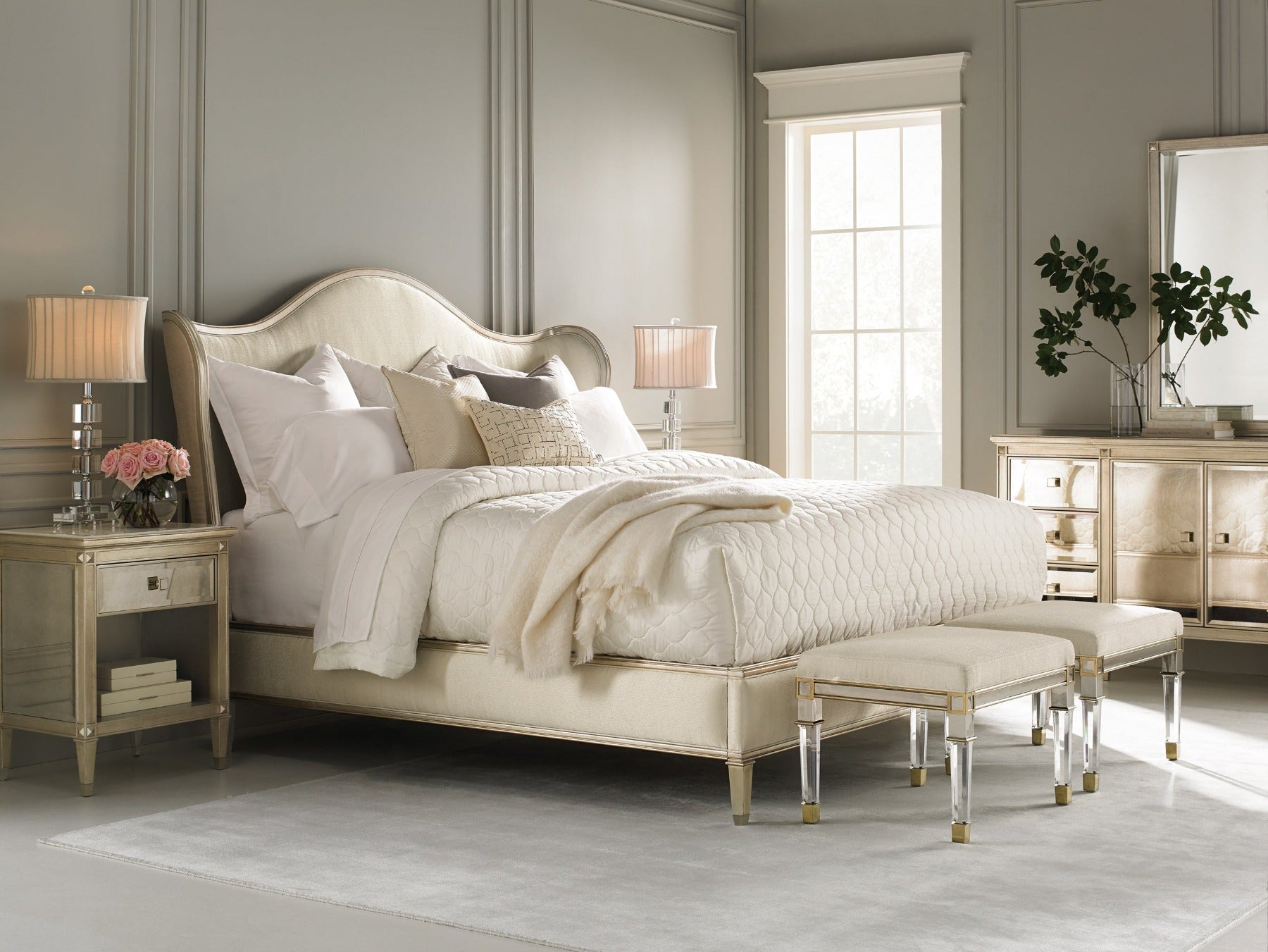 Bedtime Beauty Bed Bed Caracole - Jordans Interiors